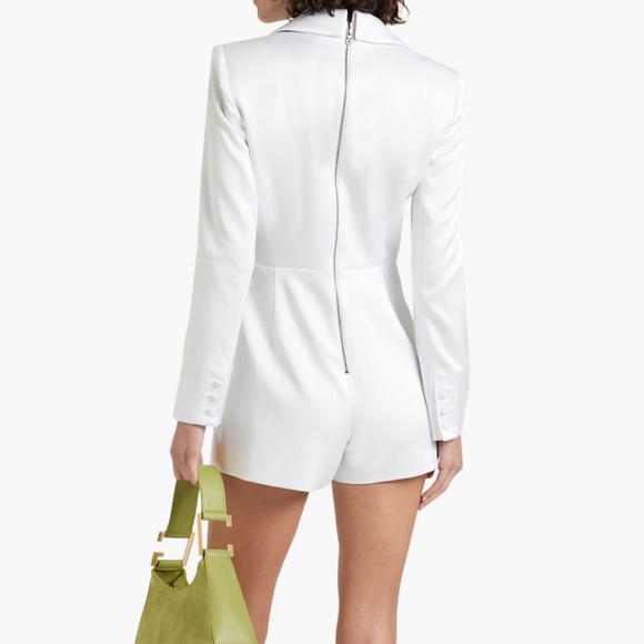 ALICE + OLIVIA
Mayra wrap-effect satin-crepe playsuit size 4 - Picture 3 of 12